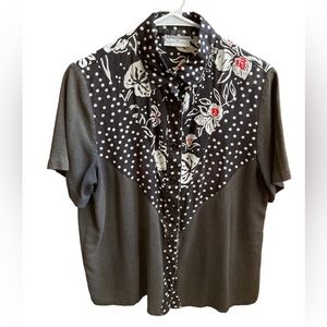 Vintage Alfred Dunner 80’s Bowling style Women’s blouse